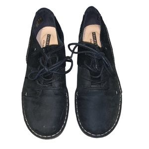 Clarks Collection Womens Us 7.5 Black Suede Lace-up Oxford Shoes